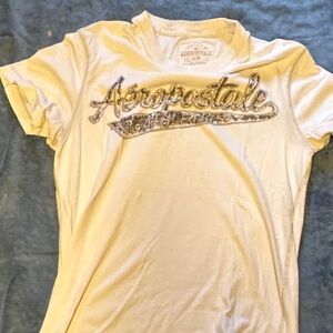 Aeropostale Cream Graphic Tee